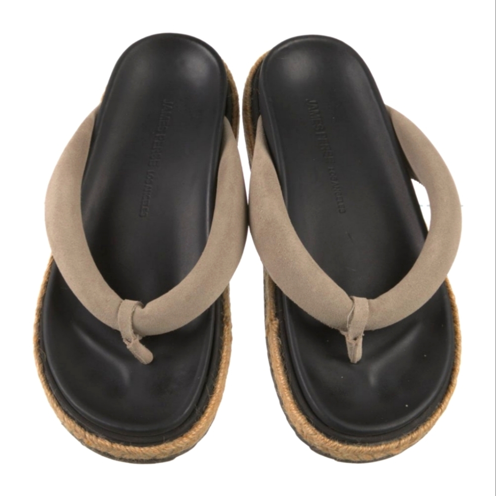 MADE IN ITALY - JAMES PERSE LEATHER FLIP FLOPS